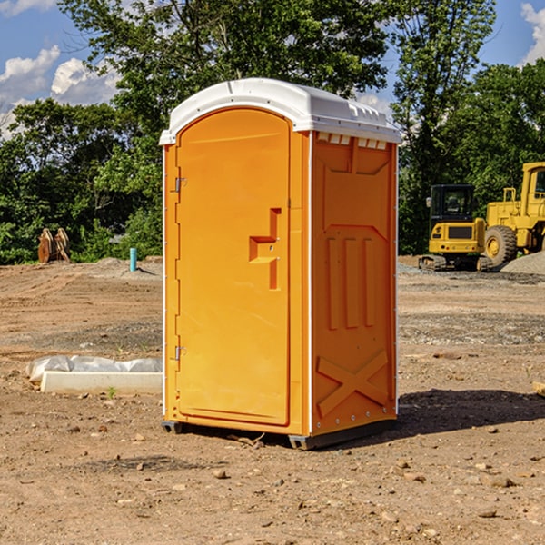 how often are the porta potties cleaned and serviced during a rental period in Thompsonville